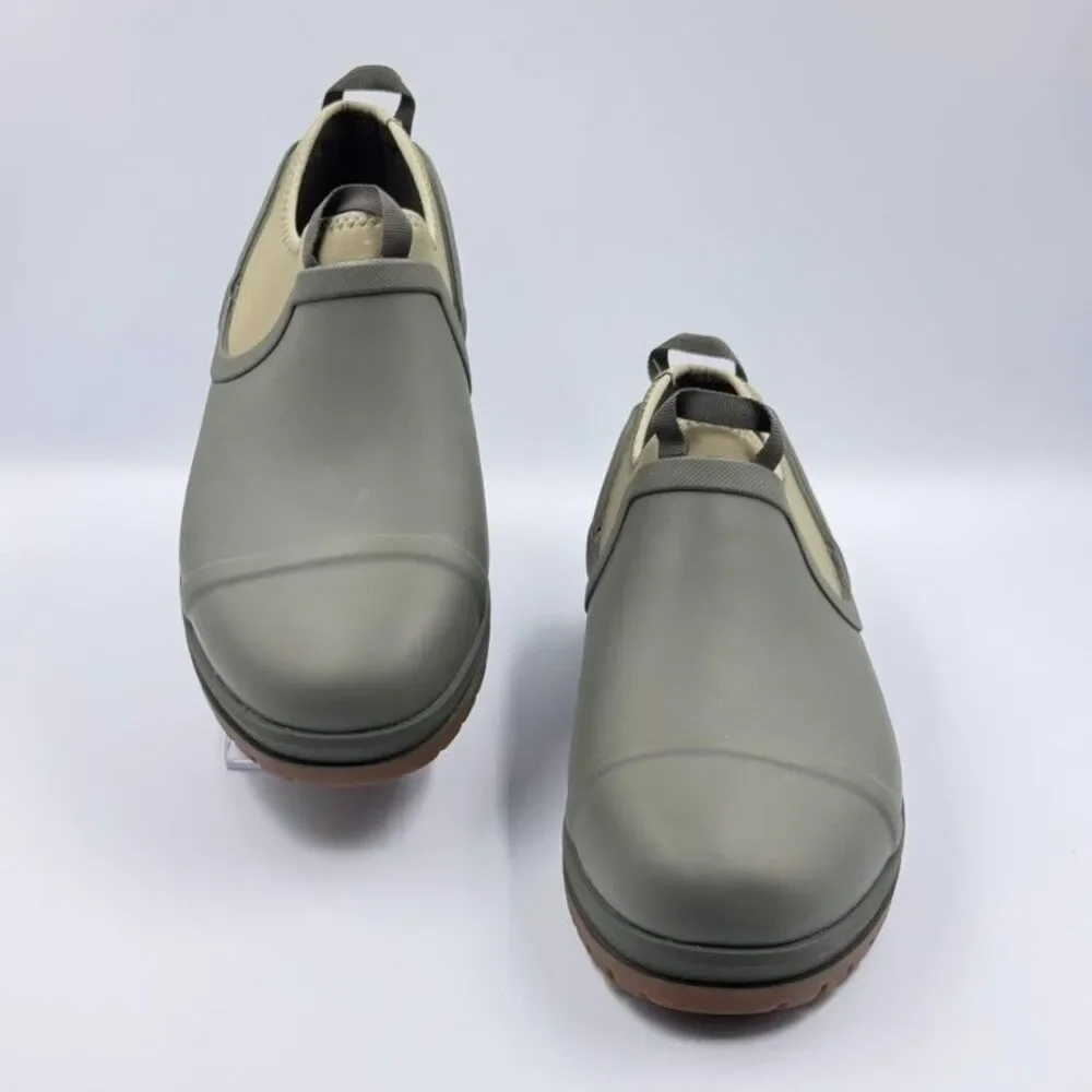 L.L.Bean Womens 11 Olive Green Wellie Chelsea Rain Shoes Waterproof Slip On